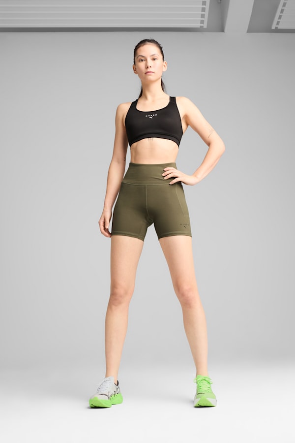 PUMA x HYROX CLOUDSPUN 3" Short Tights Women, Loden Green, extralarge